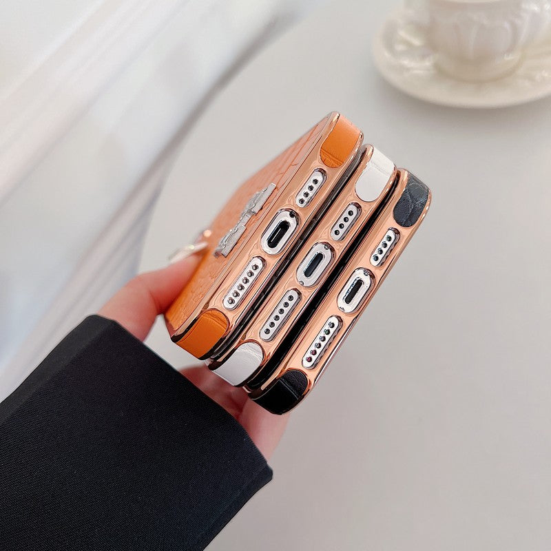 Herm Diamond Logo Rose Gold Pouzdro na iPhone