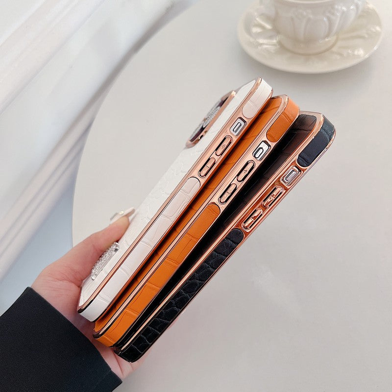 Herm Diamond Logo Rose Gold Pouzdro na iPhone