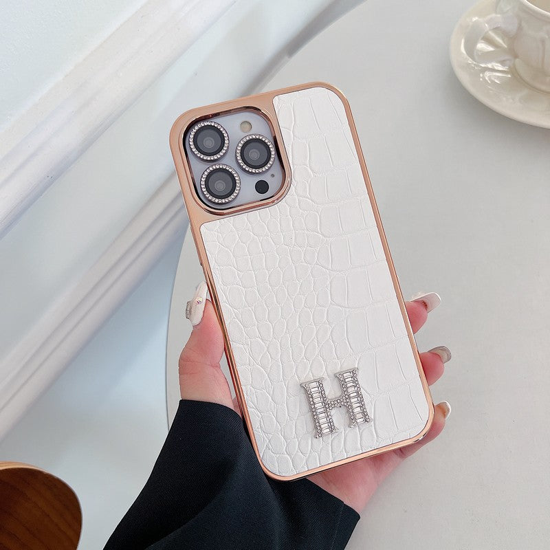 Herm Diamond Logo Rose Gold Pouzdro na iPhone