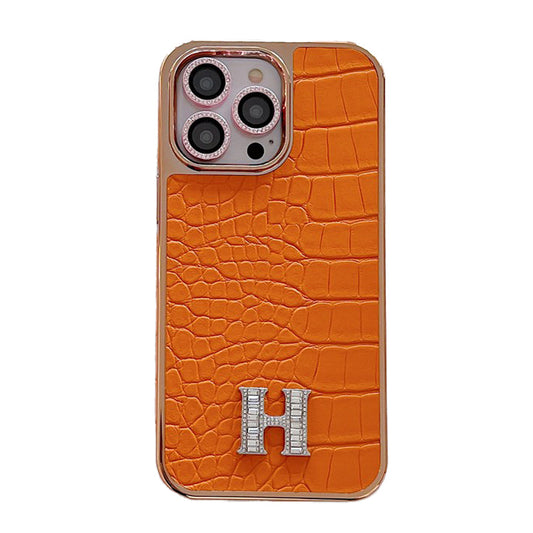 Herm Diamond Logo Rose Gold Pouzdro na iPhone