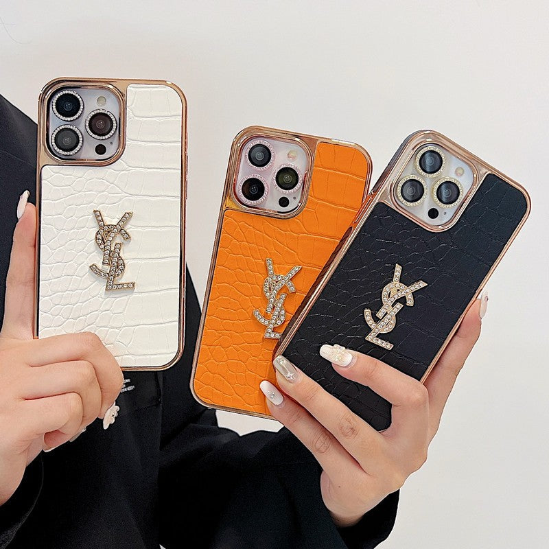 Θήκη iPhone Saint Color Δερμάτινη ροζ χρυσή