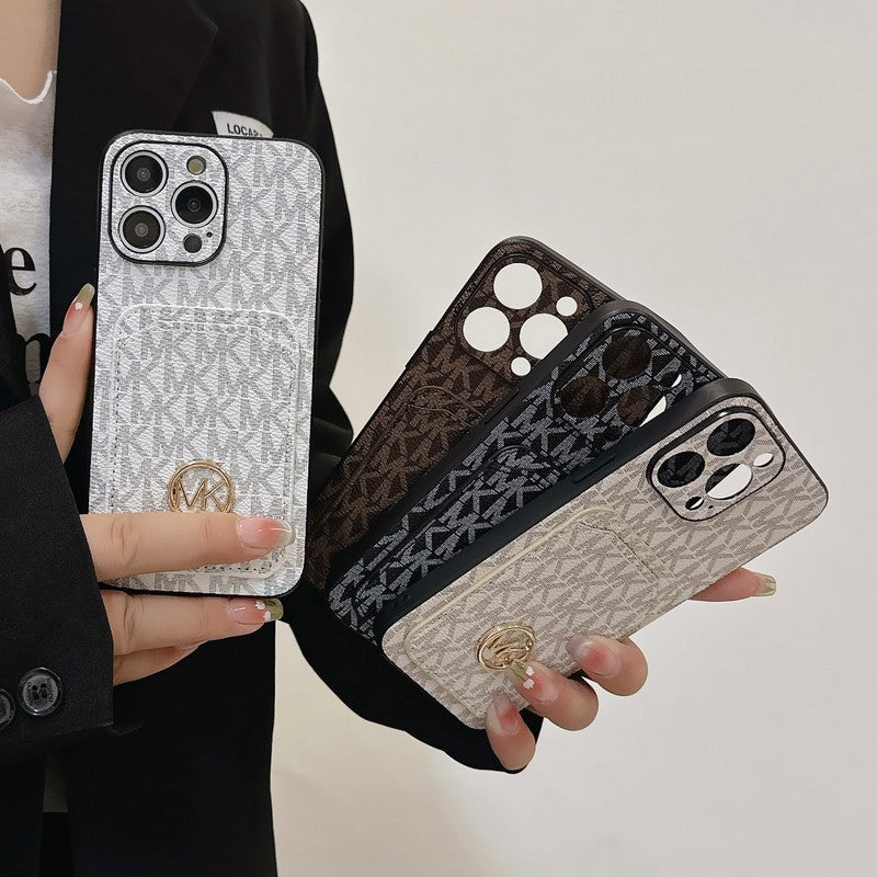 Sac à cartes MK Logo doré Coque et skin iPhone
