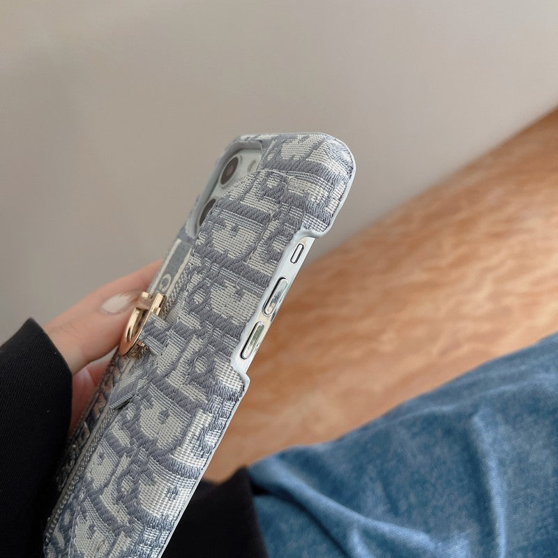 CD Schwarz & Graue Stofftasche für iPhones