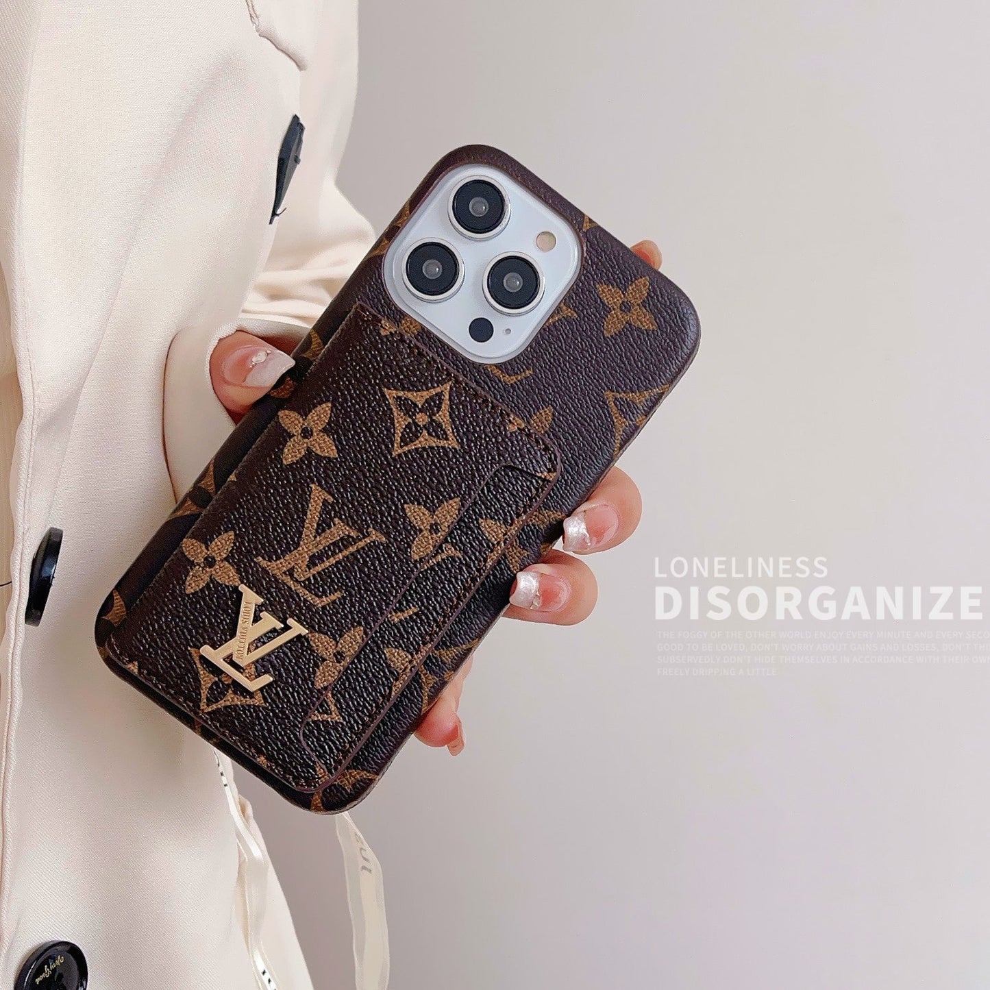 Lou kaarthouder iPhone-hoesje