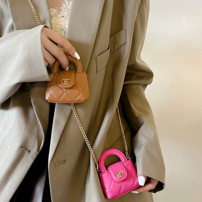 Cute Mini Handbag Style AirPods Case with Chain Strap