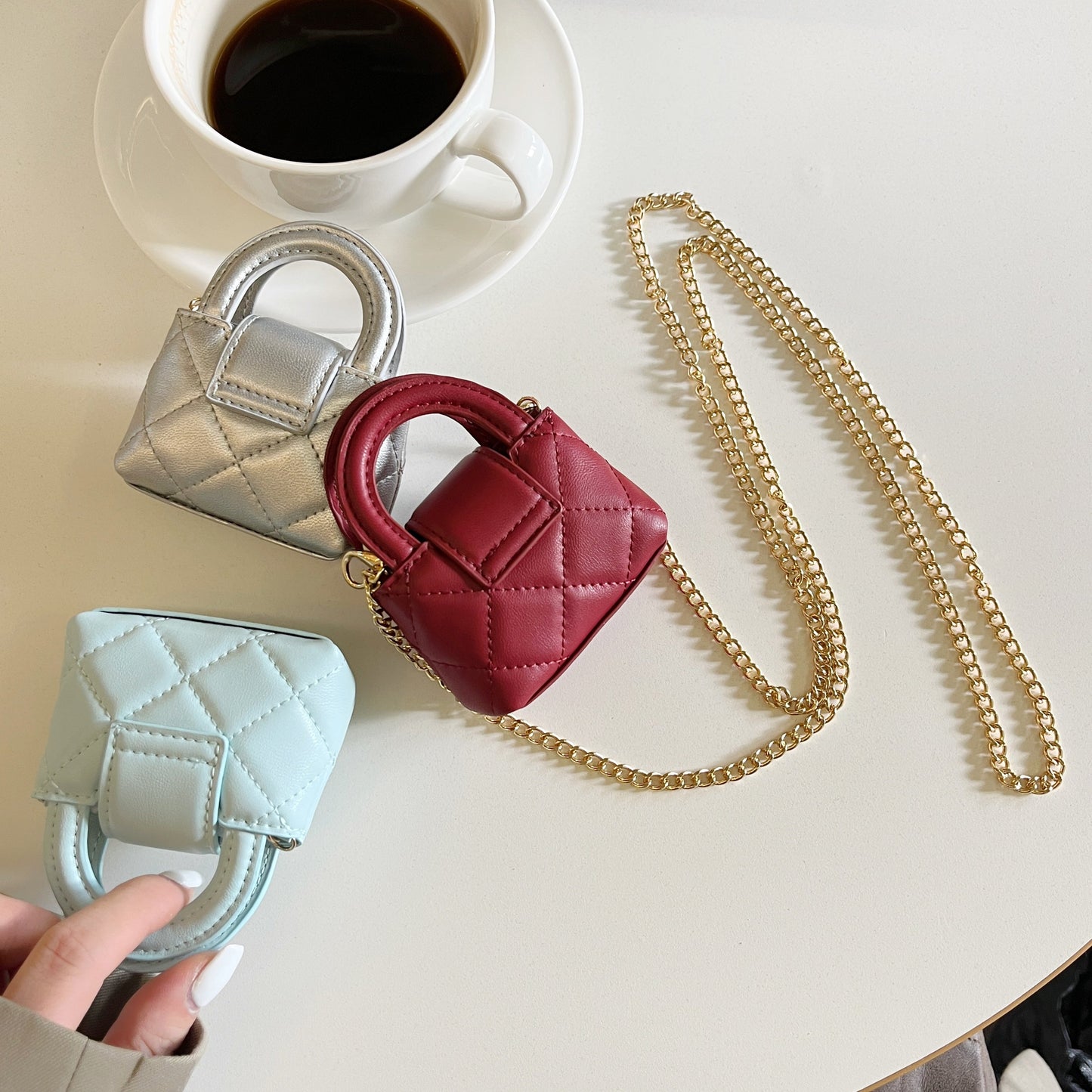 Cute Mini Handbag Style AirPods Case with Chain Strap