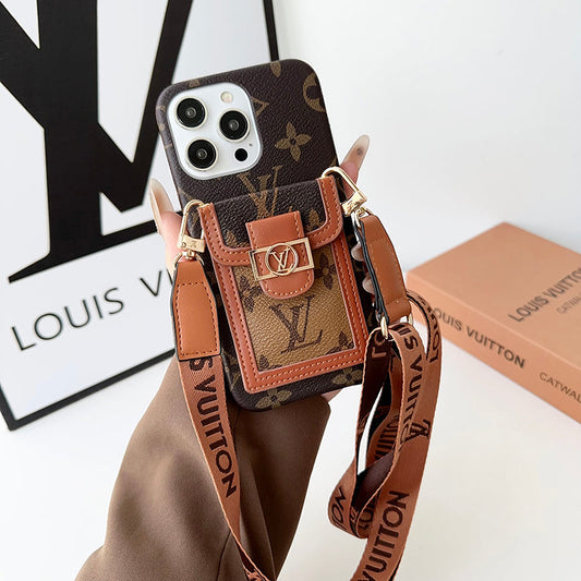 Capa crossbody para iPhone com porta-cartões Lou