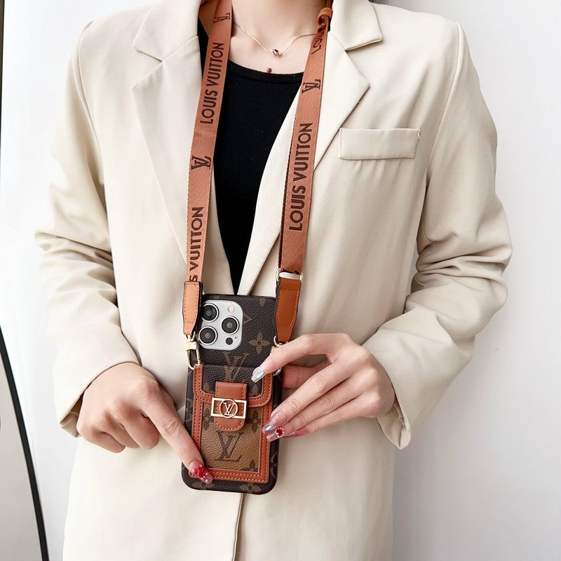 루 카드 홀더 크로스바디 아이폰 케이스