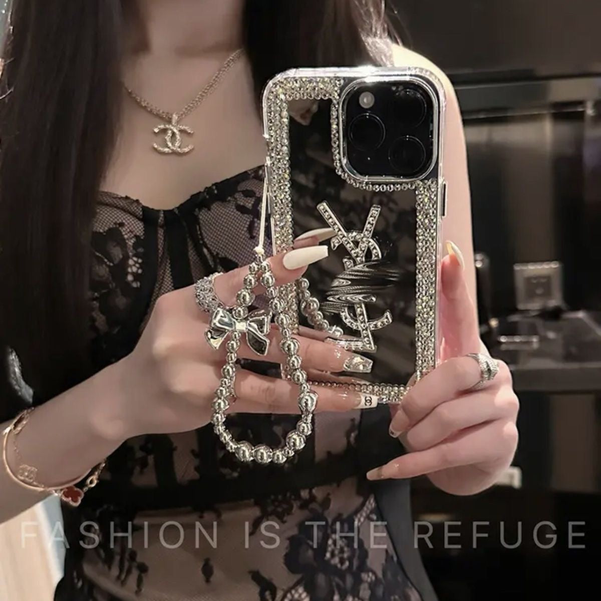 Glamoureuze Beauty Mirror iPhone-hoesje – Make-up & Stijlvol onderweg!