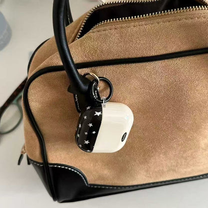 Starry Night AirPods Case with Charm – Black & White
