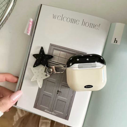 Starry Night AirPods Case with Charm – Black & White