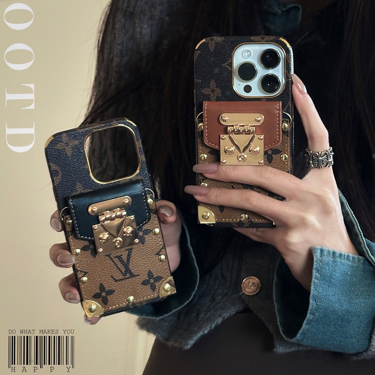 Kožené pouzdro na iPhone Lou Chain