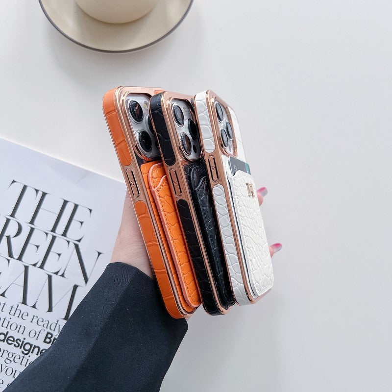 H Rose Gold nahkainen iPhone-kotelo