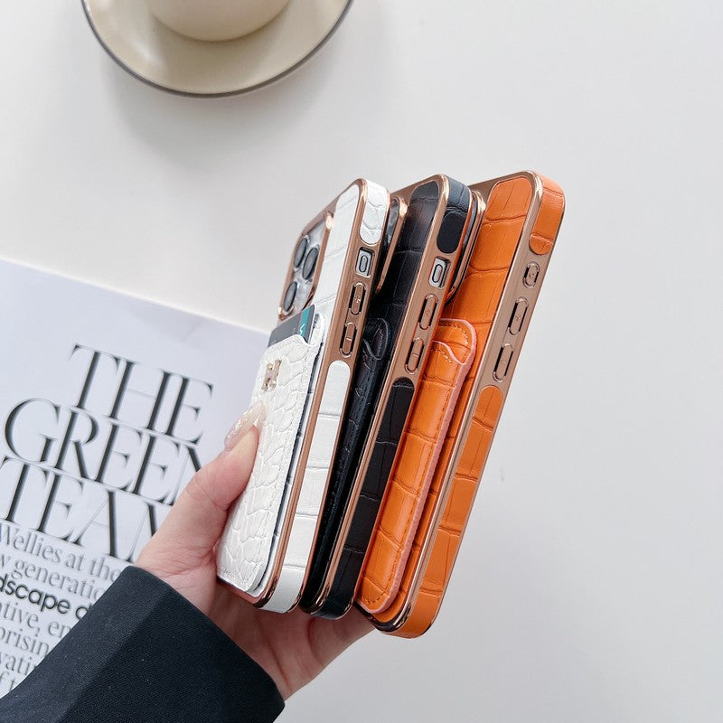 H Rose Gold nahkainen iPhone-kotelo