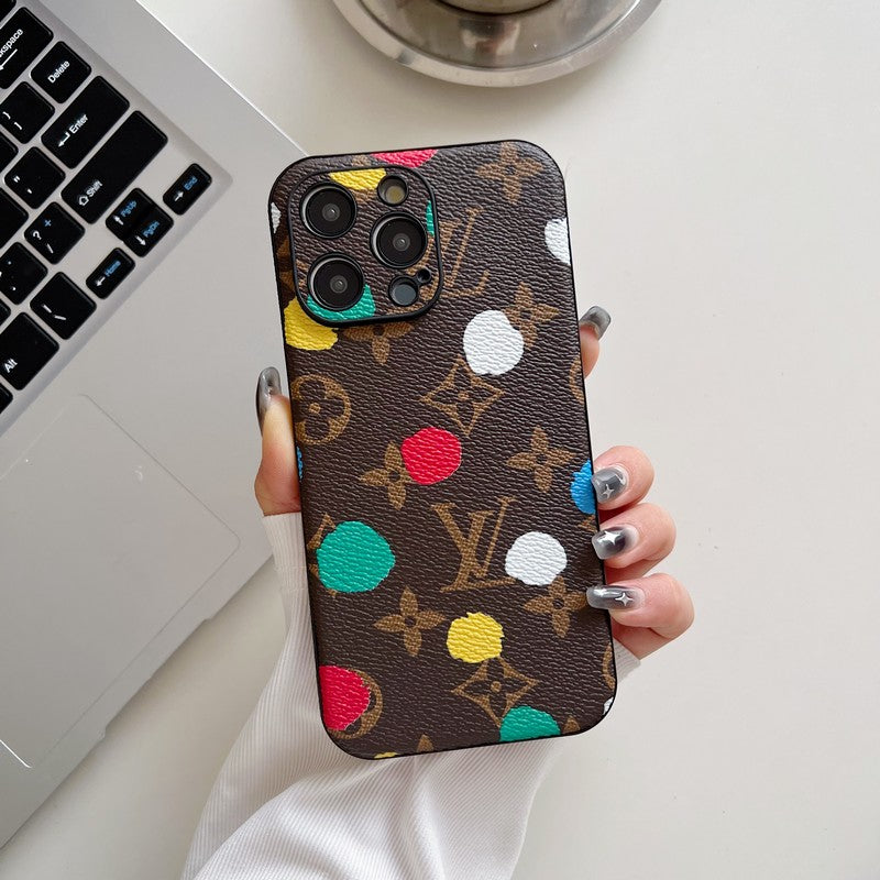 Klasické barevné kožené pouzdro na iPhone Lou