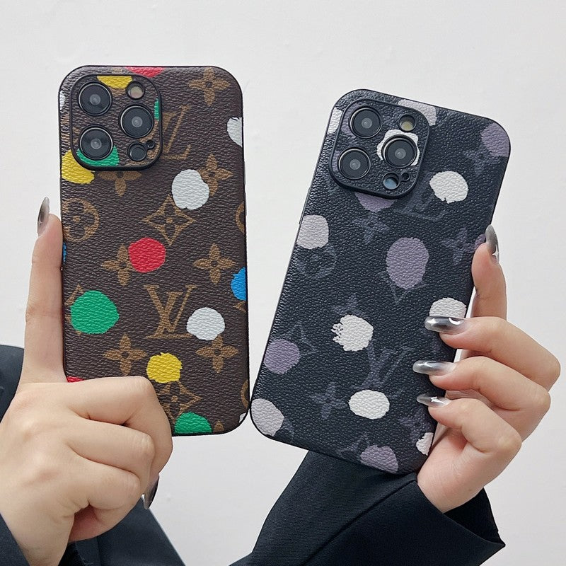 Klasické barevné kožené pouzdro na iPhone Lou