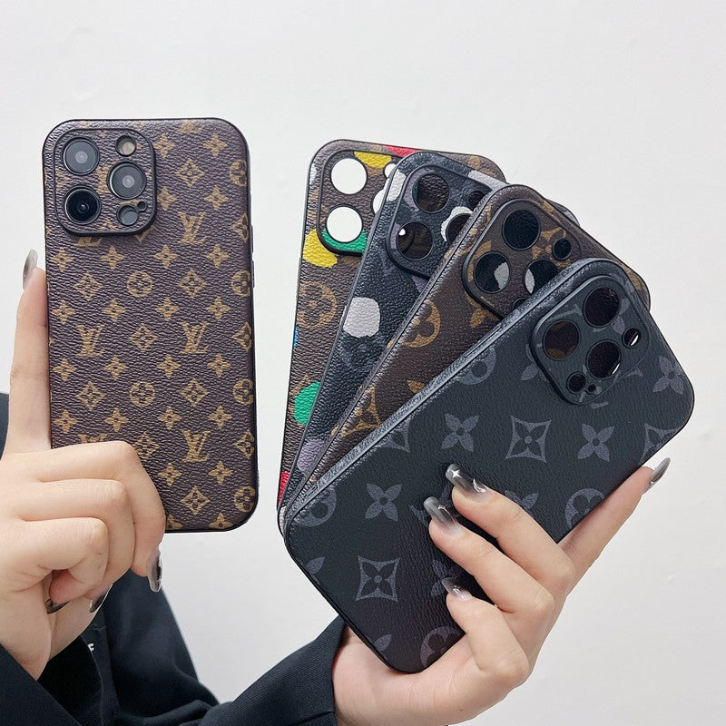 Klasické barevné kožené pouzdro na iPhone Lou