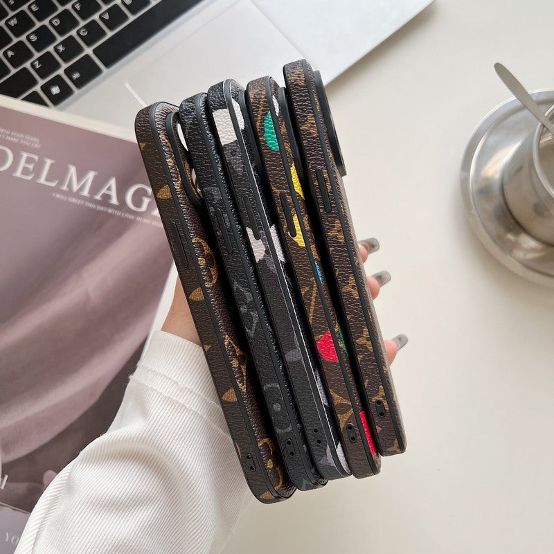 Klasické barevné kožené pouzdro na iPhone Lou