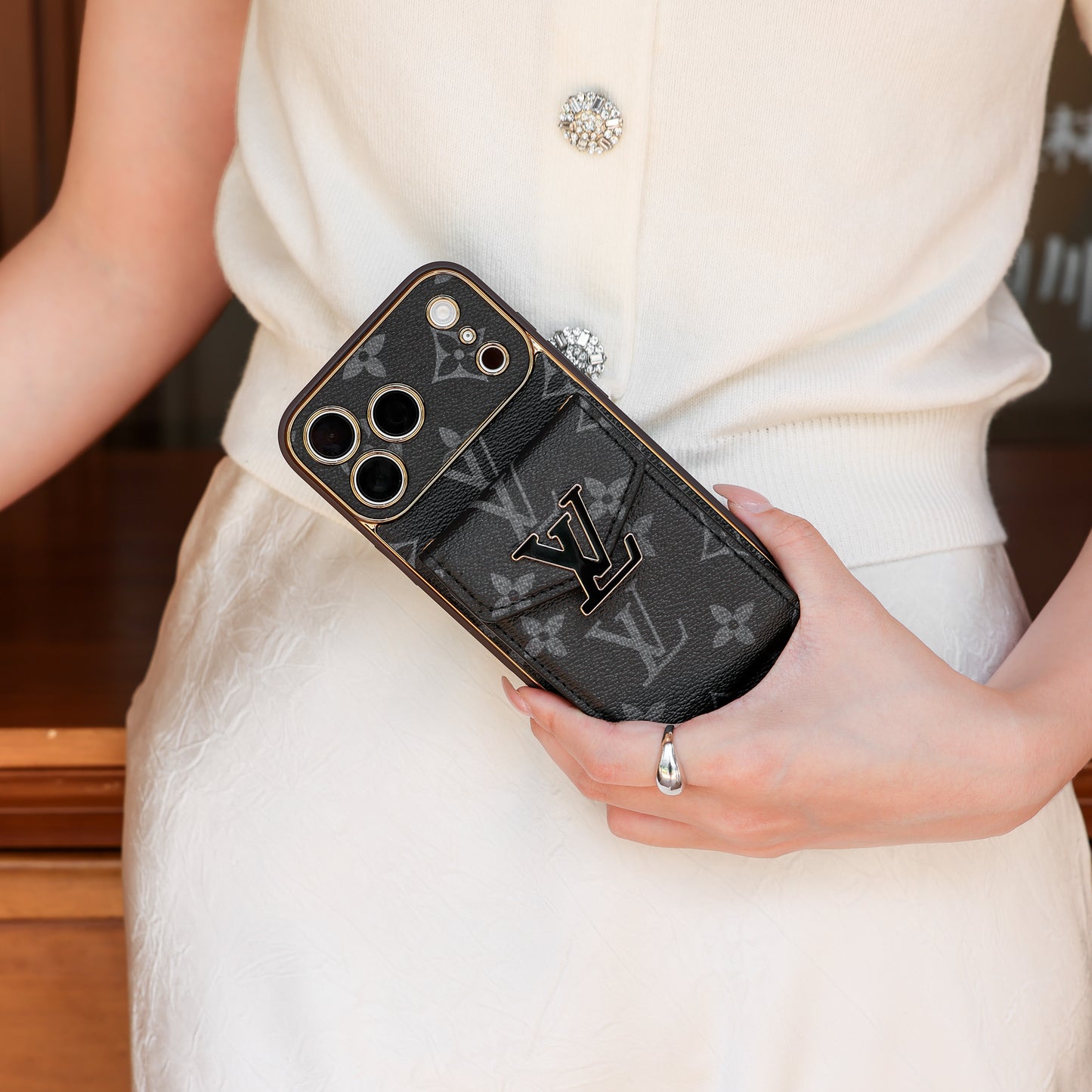 New Classic Luxury Card Holder iPhone Case 013