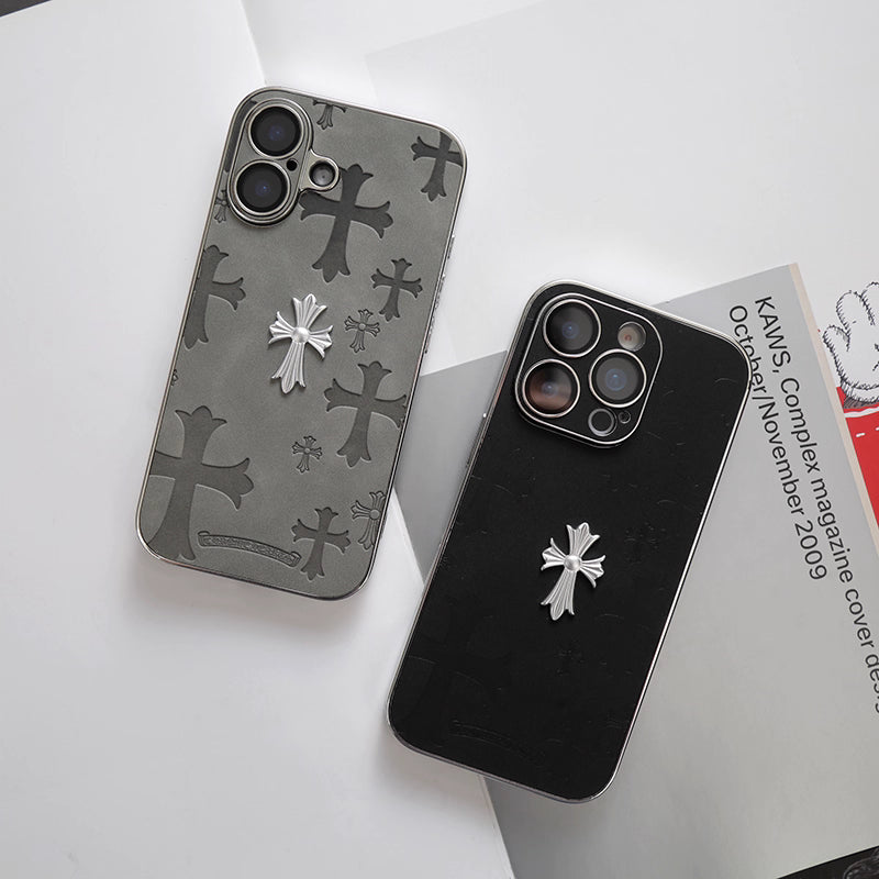 Gothic Luxe Cross Suede Case