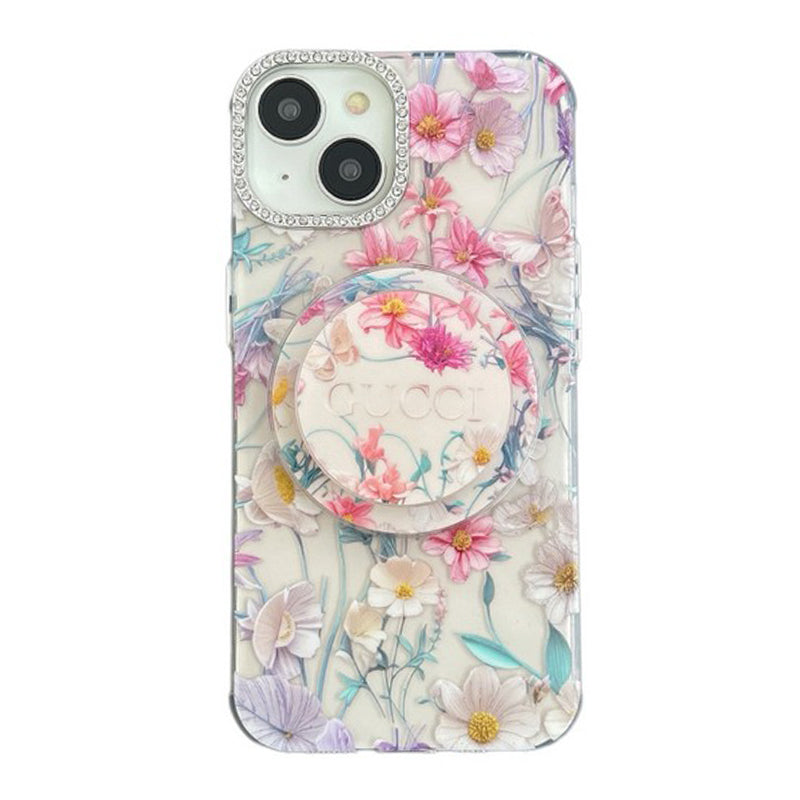 Custodia per iPhone con fotocamera in cristallo GG MagSafe