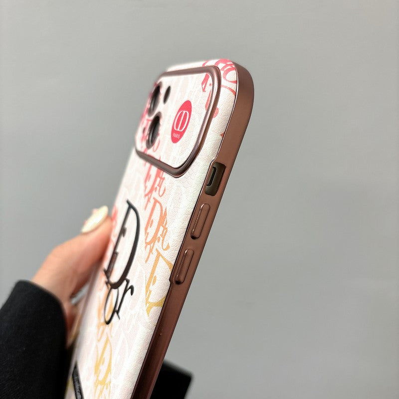 CD-vit & Brunt läderfodral till iPhone