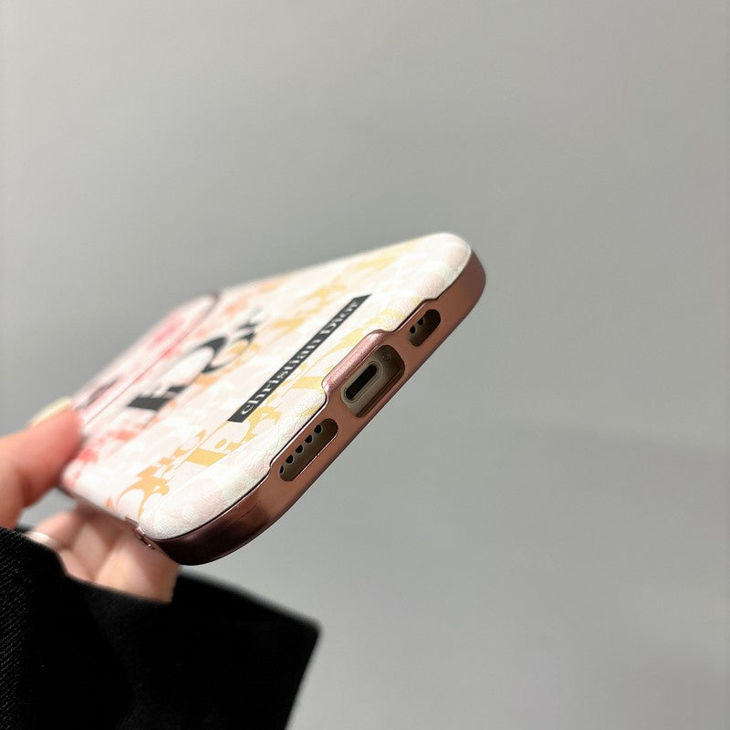 CD-vit & Brunt läderfodral till iPhone