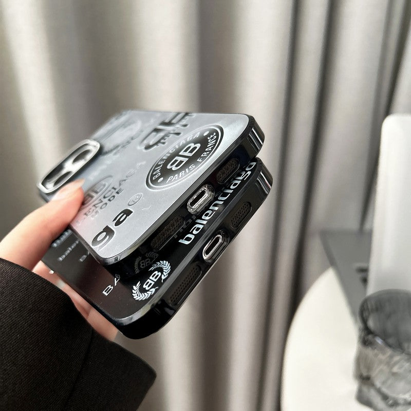 BB Černá & Stříbrný kryt na iPhone