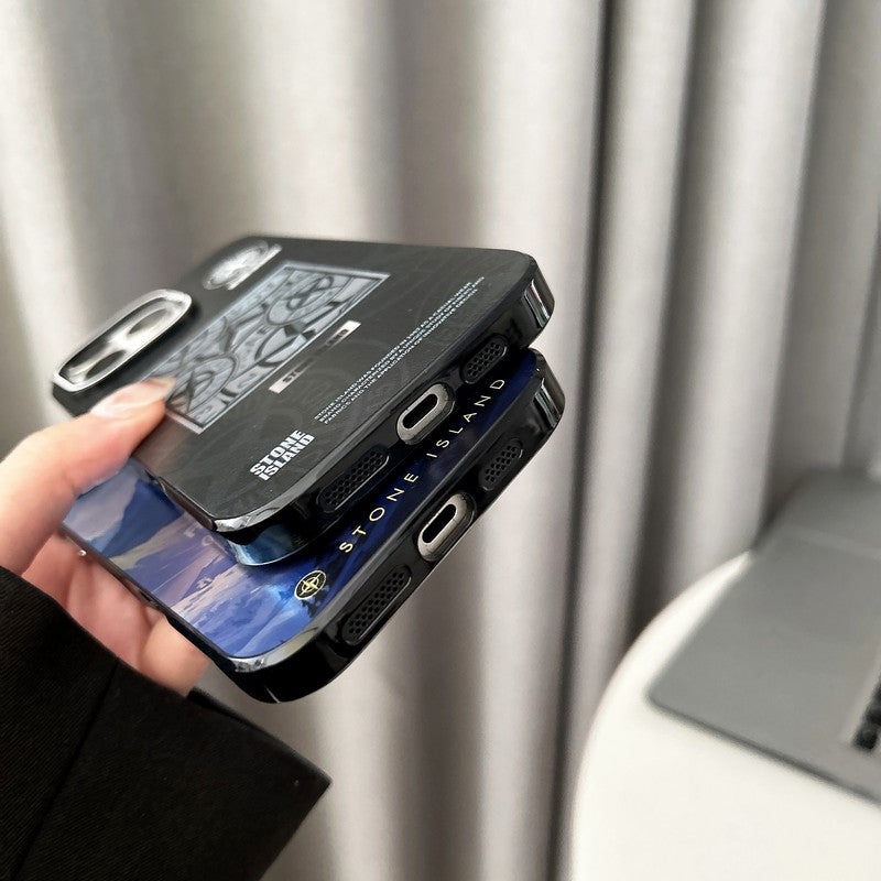 Steenzwart & Blauwe iPhone-hoes