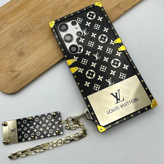 豪華品牌行李箱帶鏈條適用於三星 Galaxy S25/24/23 系列