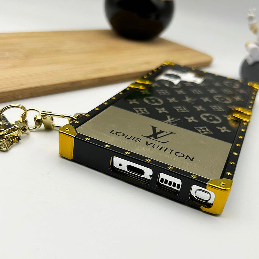 豪華品牌行李箱帶鏈條適用於三星 Galaxy S25/24/23 系列