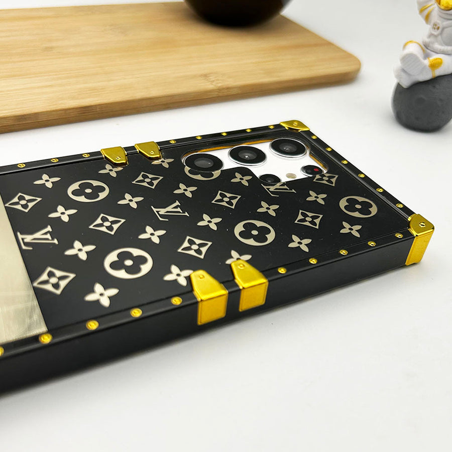 豪華品牌行李箱帶鏈條適用於三星 Galaxy S25/24/23 系列