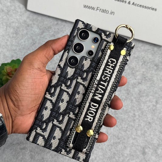 豪華品牌 C Dior 皮帶圖案保護殼 適合三星 Galaxy