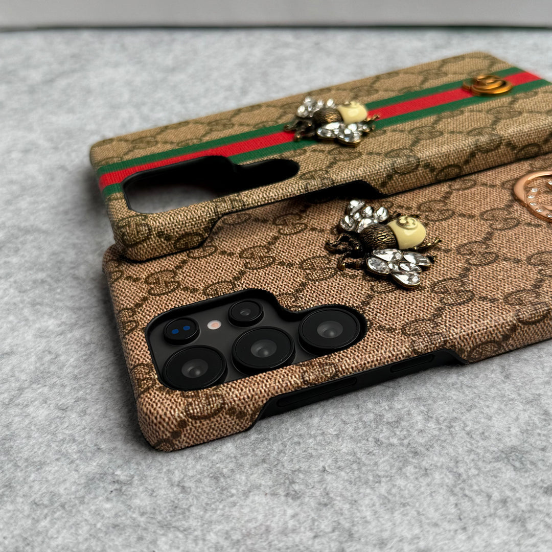 豪華 GG 品牌 3D BEE 設計保護殼，適用於三星 Galaxy