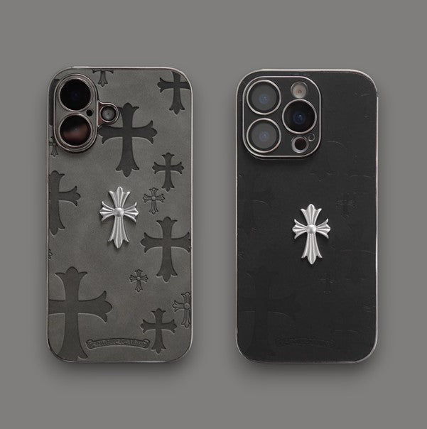 Gothic Luxe Cross Suede Case