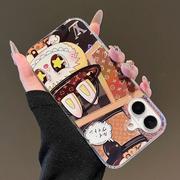 Monogram Cartoon Drip iPhone Case