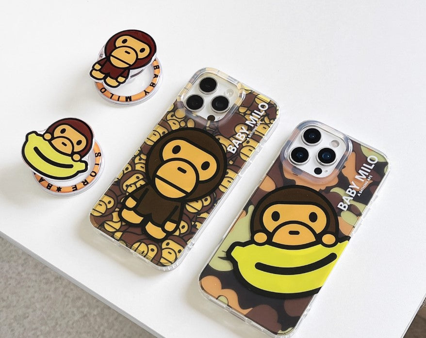 Streetwear MagSafe  Baby Monkey iPhone Case with Grip