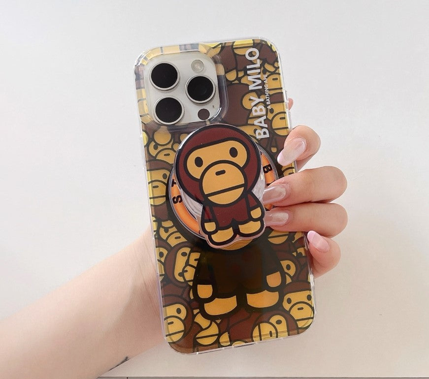 Streetwear MagSafe  Baby Monkey iPhone Case with Grip