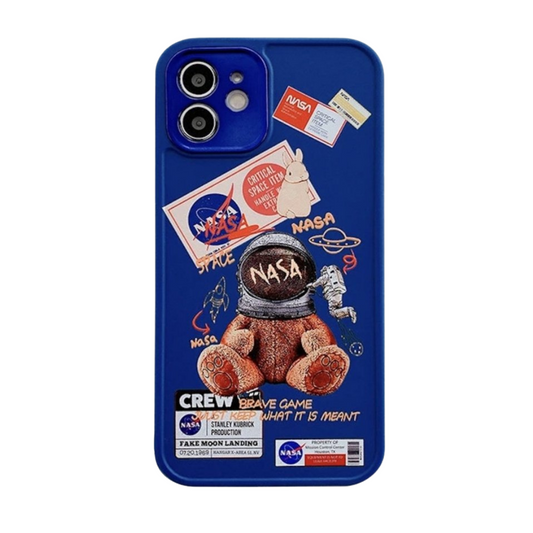 De blauwe Astronaut draagt ​​iPhonehoesje
