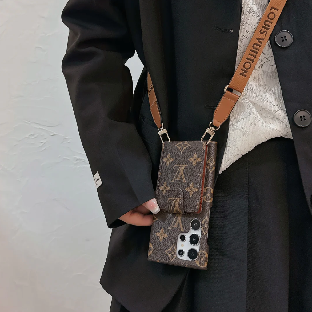 三星棕色卡錢包 Galaxy 保護殼