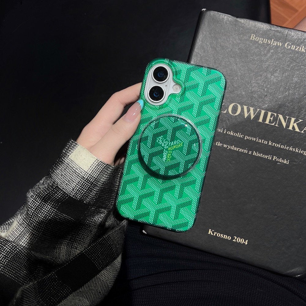 Estuche MagSafe inspirado en patrones con agarre desmontable