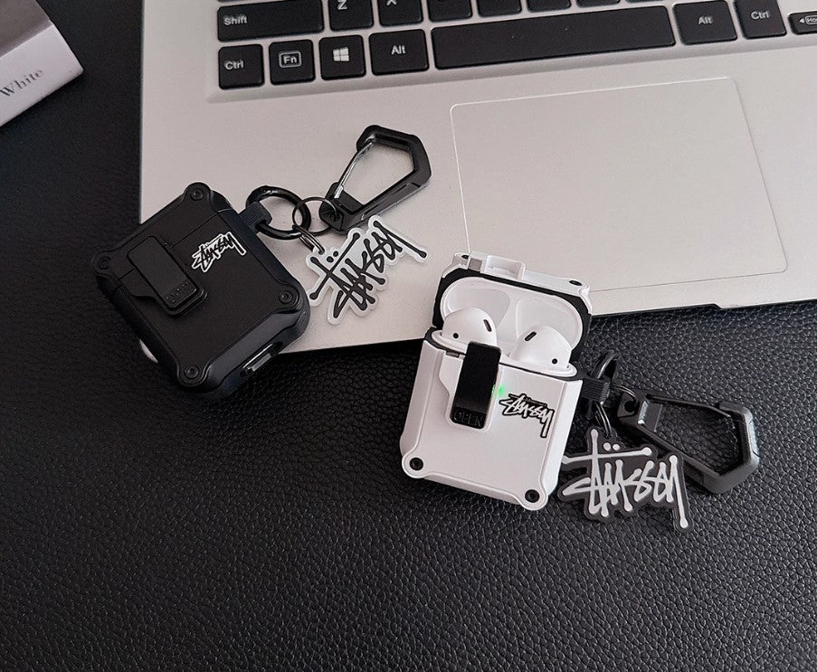 Logo Design Robust AirPods-deksel med karabinkrok
