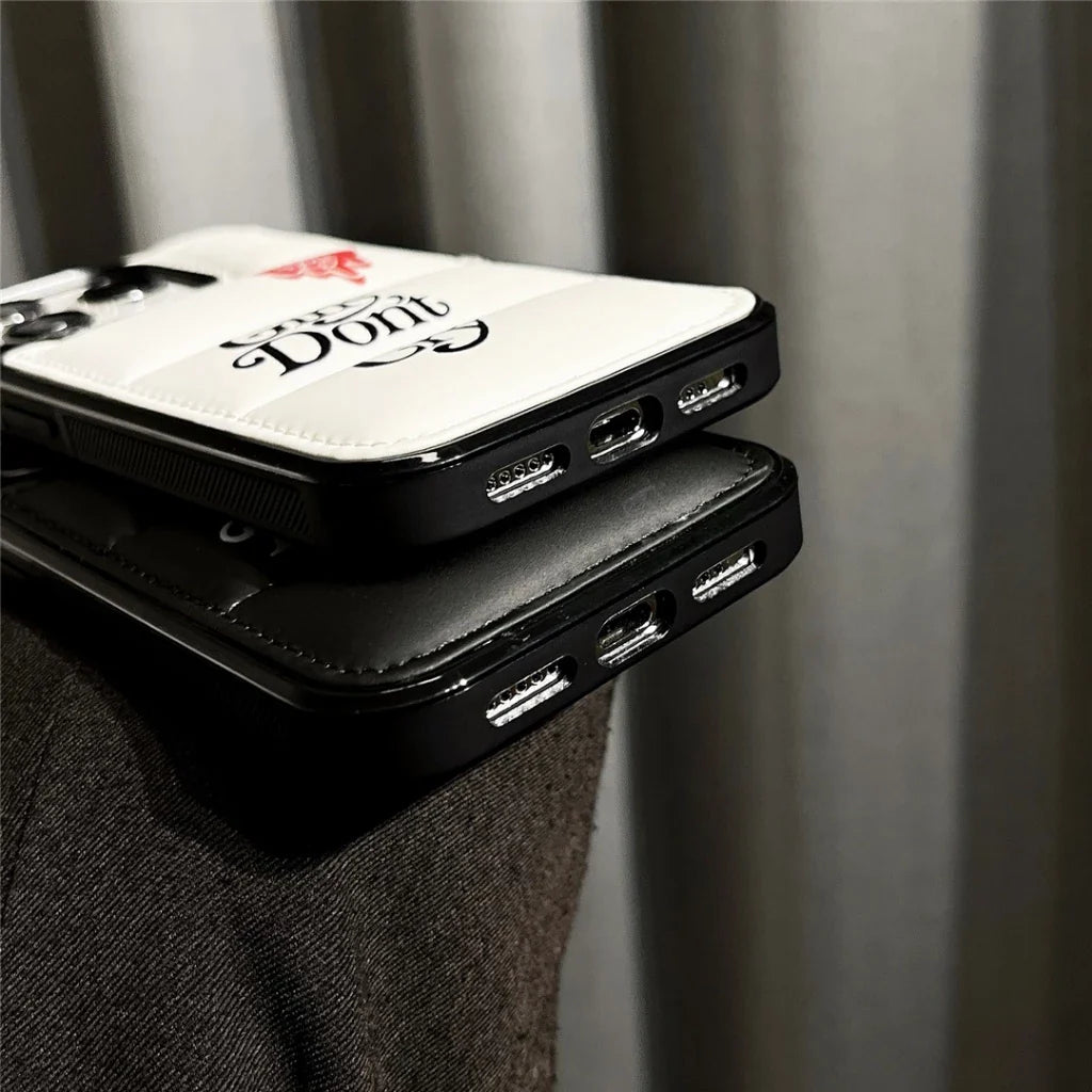 Don't Cry Heart Puffy iPhone Case