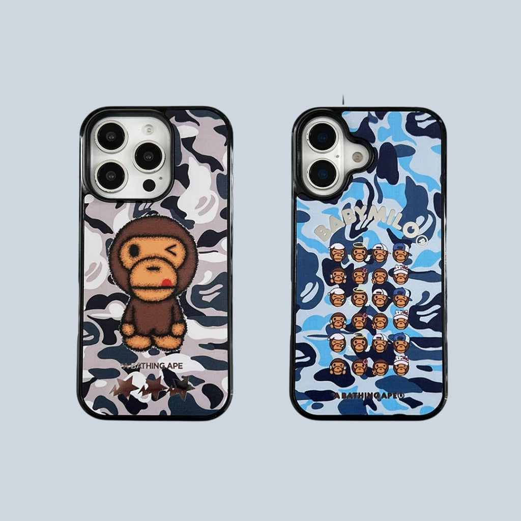 Camo Baby Monkey 미러 아이폰 케이스