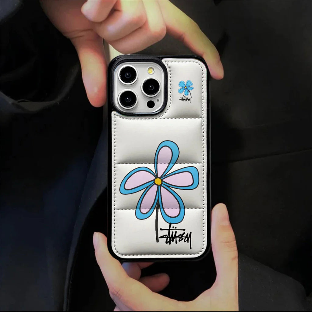 Capa para iPhone com soprador de flores streetwear