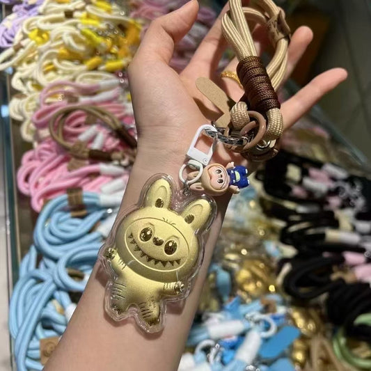 Chaveiro Dourado Mini labubu