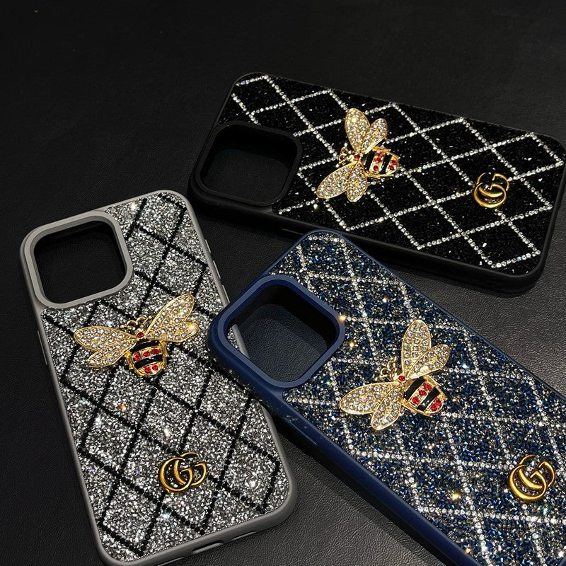 GG abeja diamante Funda y vinilo para iPhone