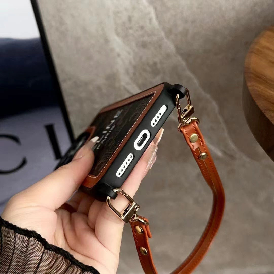 Fekete Celine iPhone tok szíjjal-SZ231124