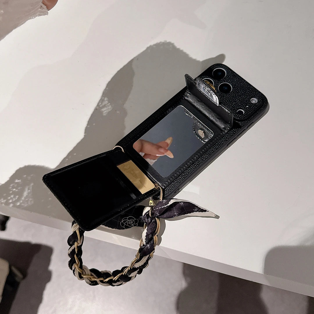 Advanced Leather iPhone Case with Chain Strap