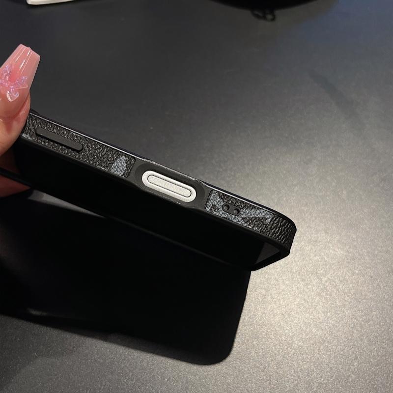 Premium Monogram Leather-Texture iPhone Case